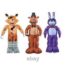 Five 5 Nights at Freddy's Halloween Inflatable's Set of Three Freddy Bonnie Foxy