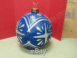 Frontgate Christmas Holiday Yard Porch Outdoor Fiber Optic ornament ball blue