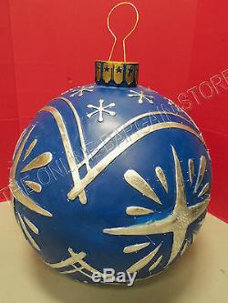 Frontgate Christmas Holiday Yard Porch Outdoor Fiber Optic ornament ball blue