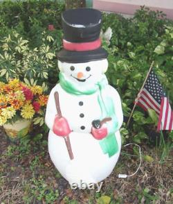 Frosty the SNOWMAN+Pipe, Hat Blow Mold Christmas Yard Vintage Empire 3839 HUGE