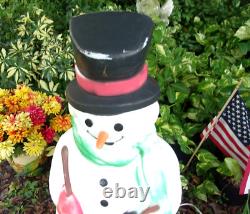 Frosty the SNOWMAN+Pipe, Hat Blow Mold Christmas Yard Vintage Empire 3839 HUGE