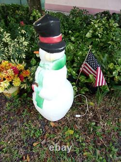 Frosty the SNOWMAN+Pipe, Hat Blow Mold Christmas Yard Vintage Empire 3839 HUGE