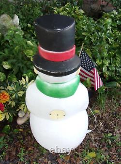 Frosty the SNOWMAN+Pipe, Hat Blow Mold Christmas Yard Vintage Empire 3839 HUGE