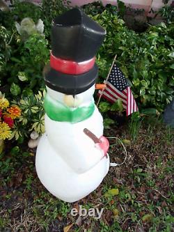 Frosty the SNOWMAN+Pipe, Hat Blow Mold Christmas Yard Vintage Empire 3839 HUGE