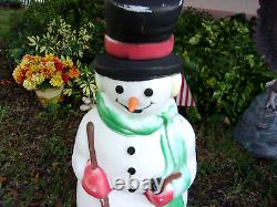 Frosty the SNOWMAN+Pipe, Hat Blow Mold Christmas Yard Vintage Empire 3839 HUGE
