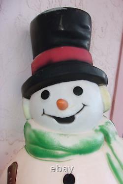 Frosty the SNOWMAN+Pipe, Hat Blow Mold Christmas Yard Vintage Empire 3839 HUGE