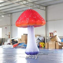 Full Printing Colored Giant Inflatable Mushroom LED Light Decors with Air Blower