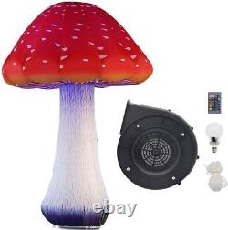 Full Printing Colored Giant Inflatable Mushroom LED Light Decors with Air Blower