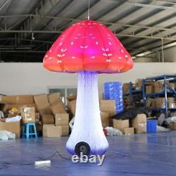 Full Printing Colored Giant Inflatable Mushroom LED Light Decors with Air Blower