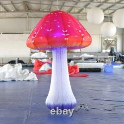 Full Printing Colored Giant Inflatable Mushroom LED Light Decors with Air Blower