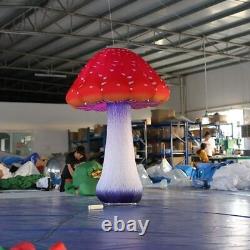 Full Printing Colored Giant Inflatable Mushroom LED Light Decors with Air Blower