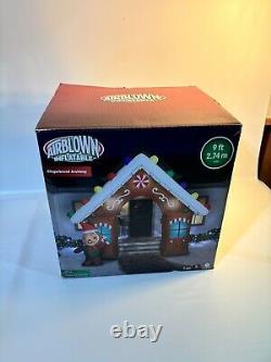 GEMMY 9' Wide Gingerbread House Archway Airblown Lighted Inflatable Christmas