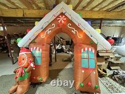 GEMMY 9' Wide Gingerbread House Archway Airblown Lighted Inflatable Christmas