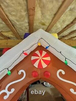 GEMMY 9' Wide Gingerbread House Archway Airblown Lighted Inflatable Christmas