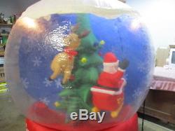 GEMMY Inflatable AirBlown 6 Ft Xmas Snow Globe Animated Santa Snowing Rotating