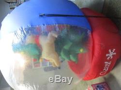 GEMMY Inflatable AirBlown 6 Ft Xmas Snow Globe Animated Santa Snowing Rotating