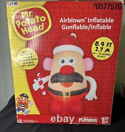 GEMMY Mr. Potato Head Airblown Christmas Inflatable Lighted 9' Tall Rare 0577576