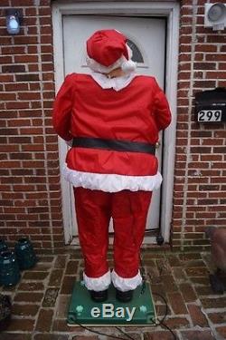 Gemmy Rare Htf 6' 6 Ft Tall Animated Singing St Nick Santa Claus Indoor Outdoor