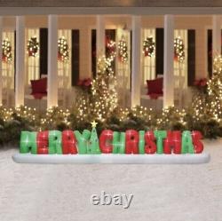 GIANT 20' Yard Inflatable Merry Christmas Sign Led Lights Outdoor HUGE Giant