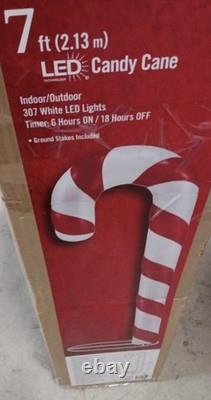 GIANT 7ft Candy Cane LED Light Up Christmas Prop Christmas Yard Sculpture Prop