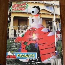 GIGANTIC 7 FEET GEMMY PEANUTS SNOOPY HTF RARE CHRISTMAS RED BARON Inflatable