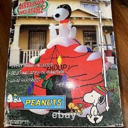 GIGANTIC 7 FEET GEMMY PEANUTS SNOOPY HTF RARE CHRISTMAS RED BARON Inflatable