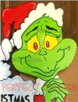 GRINCH Red Christmas Sweater Santa Sweet Heart Quote Yard Art