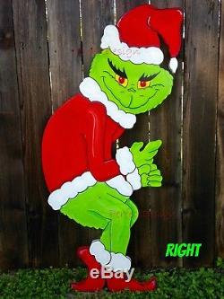 GRINCH Stealing the CHRISTMAS Lights Yard Art Decoration Right CUTE