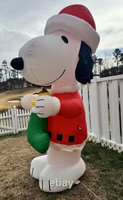 Gemmy 10ft Snoopy & Woodstock Peanuts Christmas Airblown Inflatable Rare