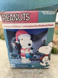Gemmy 10ft Snoopy & Woodstock Peanuts Christmas Airblown Inflatable Rare