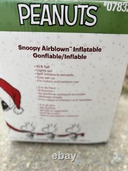 Gemmy 10ft Snoopy & Woodstock Peanuts Christmas Airblown Inflatable Rare