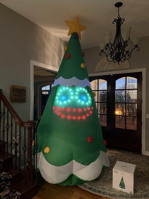 Gemmy 11ft Lightsync Singing Christmas Tree Airblown Inflatable Nib Video