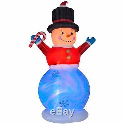 Gemmy 12' Tall Snowman with Pop-Up Baby Snowman Inflatable