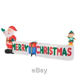 Gemmy 12 ft. Long Inflatable Merry Christmas Sign Holiday Outdoor Decor