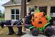Gemmy 14ft Halloween Inflatable Blow Up Grim Reaper Pumpkin Carriage Horse 2015