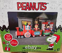 Gemmy 16.5ft Long Peanuts Train Scene Christmas Inflatable