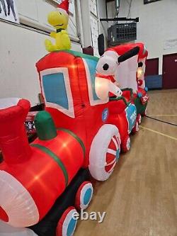 Gemmy 16.5ft Long Peanuts Train Scene Christmas Inflatable