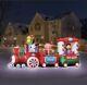 Gemmy 16' Lighted Christmas Train Peanuts Gang Charlie Brown Inflatable Airblown
