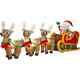 Gemmy 16' Long Airblown Christmas Inflatable Santa In Sleigh Three Reindeers