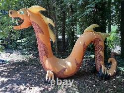 Gemmy 16ft Airblown Inflatable Flaming Mouth Orange Serpent Dragon