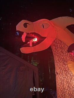 Gemmy 16ft Airblown Inflatable Flaming Mouth Orange Serpent Dragon