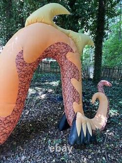 Gemmy 16ft Airblown Inflatable Flaming Mouth Orange Serpent Dragon