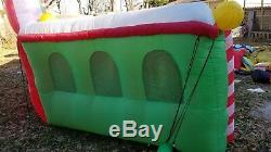 Gemmy 18 FOOT Santa's Reindeer Stable North Pole Airblown Inflatable Christmas