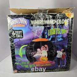 Gemmy 2006 Airblown Inflatable Whirlwind Globe 6ft Halloween Ghosts