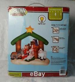 Gemmy 2007 Airblown 7-Ft. Inflatable Christmas Nativity Scene-Lights Up