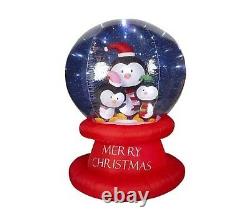 Gemmy 2010 Christmas Airblown Inflatable 6ft Lightshow Snow Globe LED Santa Tree