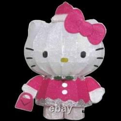 Gemmy 3.5 ft. Hello Kitty Holiday Tinsel Sculpture. NEW. RETIRED