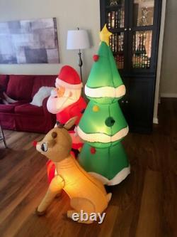 Gemmy 5.1' Rudolph the Red Nosed Reindeer & Santa Christmas Inflatable Gemmy 5.1' Rudolph the Red Nosed Reindeer & Santa Christmas Inflatable