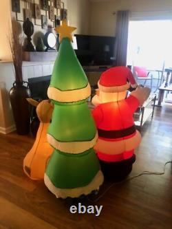 Gemmy 5.1' Rudolph the Red Nosed Reindeer & Santa Christmas Inflatable Gemmy 5.1' Rudolph the Red Nosed Reindeer & Santa Christmas Inflatable