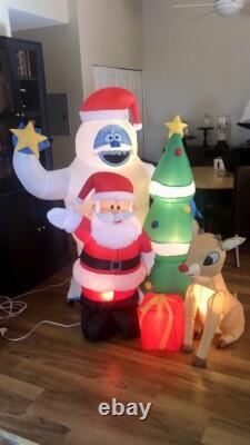 Gemmy 5.1' Rudolph the Red Nosed Reindeer & Santa Christmas Inflatable Gemmy 5.1' Rudolph the Red Nosed Reindeer & Santa Christmas Inflatable